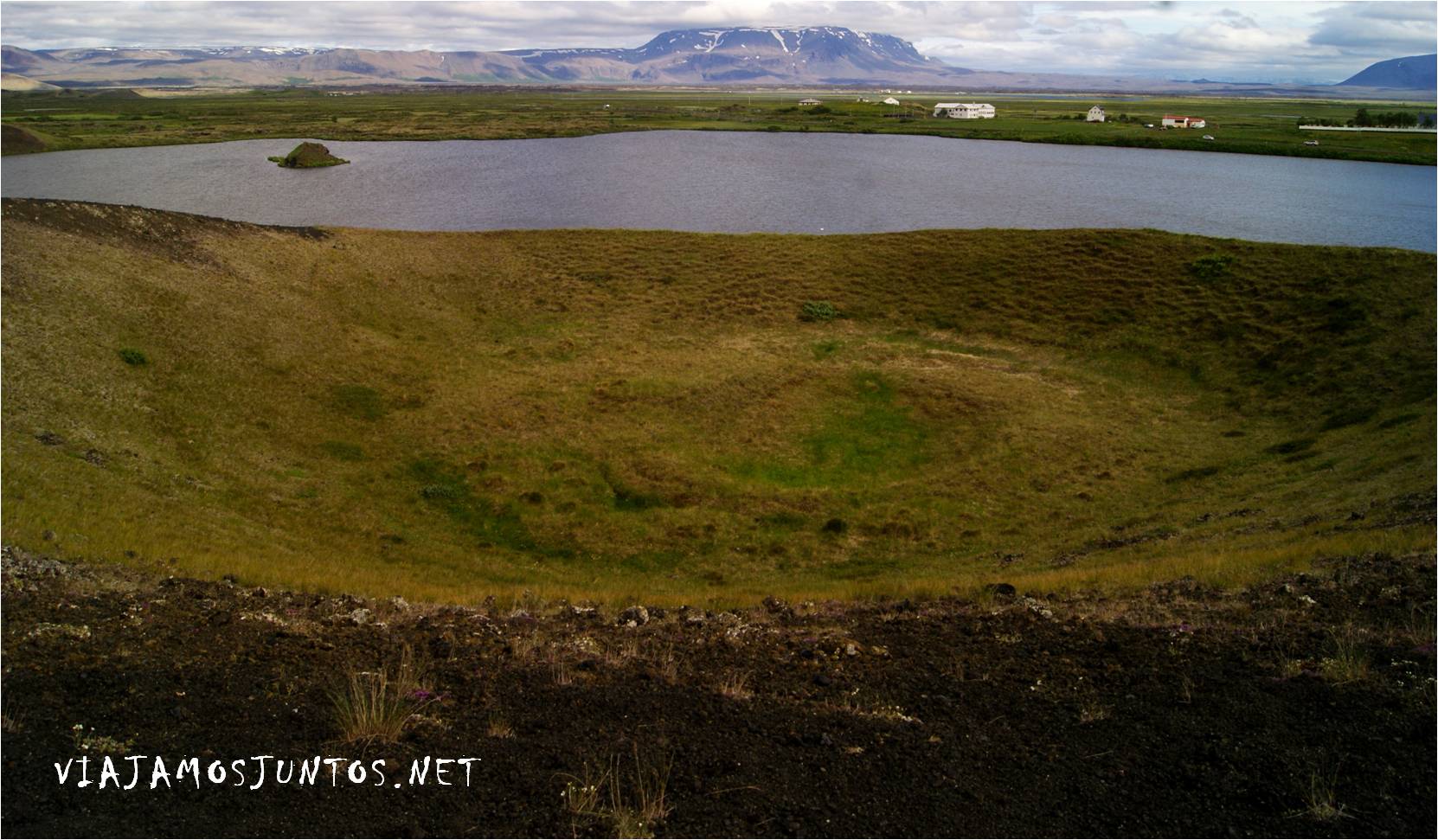 Cráteres falsos, Stakholstjorn, Skutustadir, pseudo cráteres, crateres, volcanes, Islandia, Iceland, rutas, curiosidades