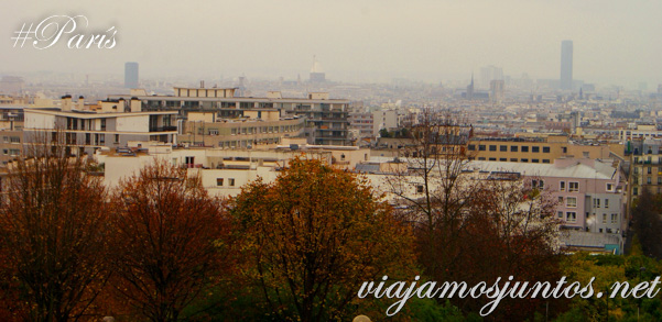 Vistas de París desde el parque de Belleville. París, Francia. Que ver y que hacer