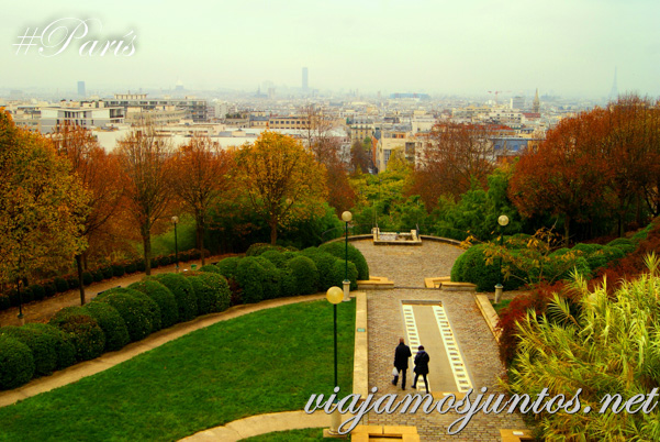 Parque de Belleville y vistas de París. París, Francia. Que ver y que hacer
