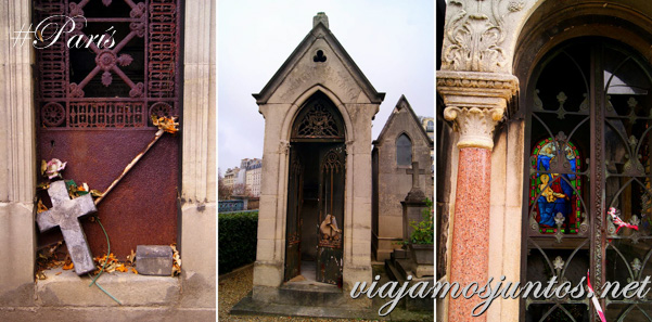 Las tumbas dejadas. Cementerios de París, Montmarte. Francia