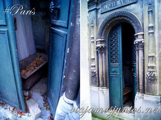 "Casas" de gatos en los cementerios. Cementerios de París, Pere Lachaise. Francia
