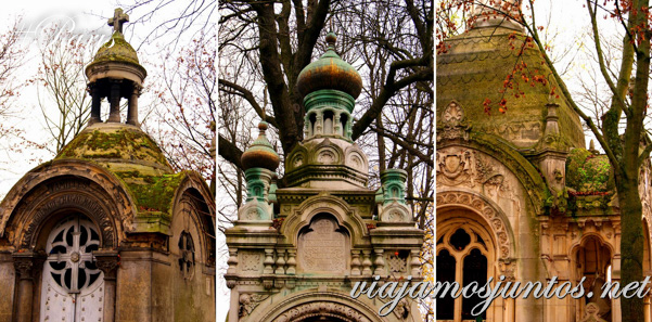 Capillas elegantes del cementerio Pere Lachaise. Cementerios de París, Pere Lachaise. Francia