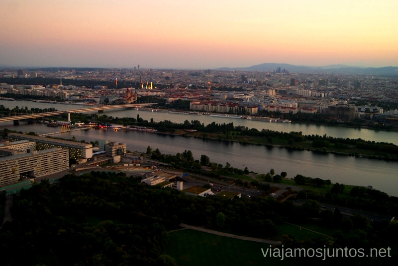 Vistas desde la Torre del Danubio Viena en 24 horas, itinerario. Que hacer y que ver en Vienna