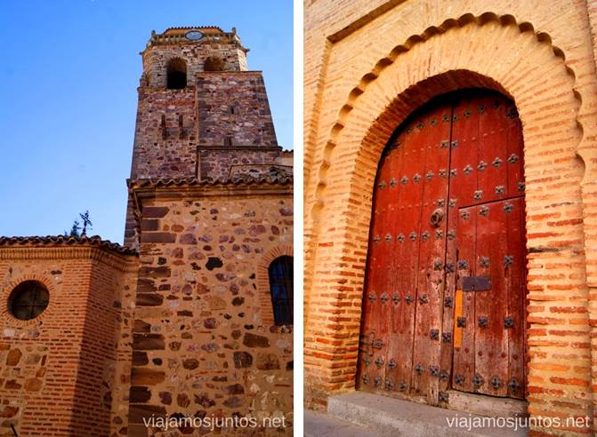 La puerta, inspiración árabe, de la iglesia parroquial Un itinerario de un día por Almodóvar del Campo, Ciudad Real, Castilla-la Mancha Que ver y que hacer