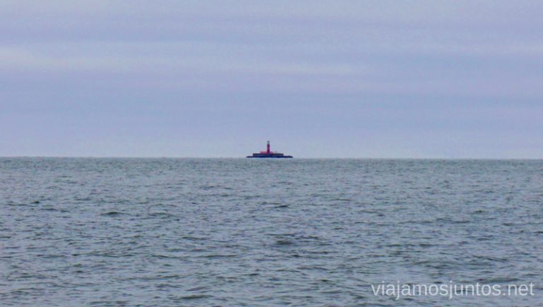 Faro de Kolka, península de Kurzeme. Viajar a Países Bálticos en invierno.