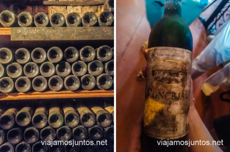 Una de las botellas más antiguas de El Consejal que tienen en la Cooperativa Vinícola Valdepeñas.