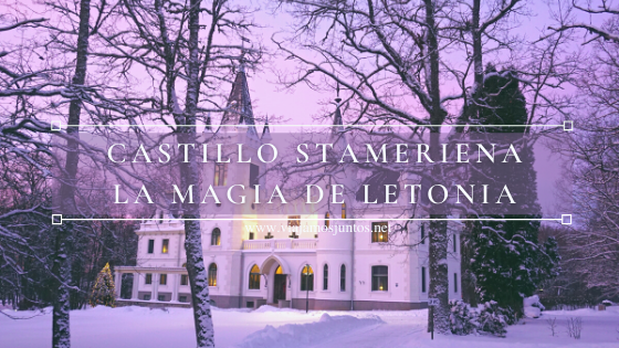 Castillo de Stameriena - la magia de Letonia; Países Bálticos en invierno.