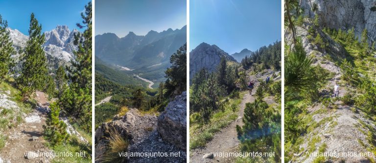Algunas sendas en la ruta entre los valles de Valbona - Theth en los Alpes Albaneses.