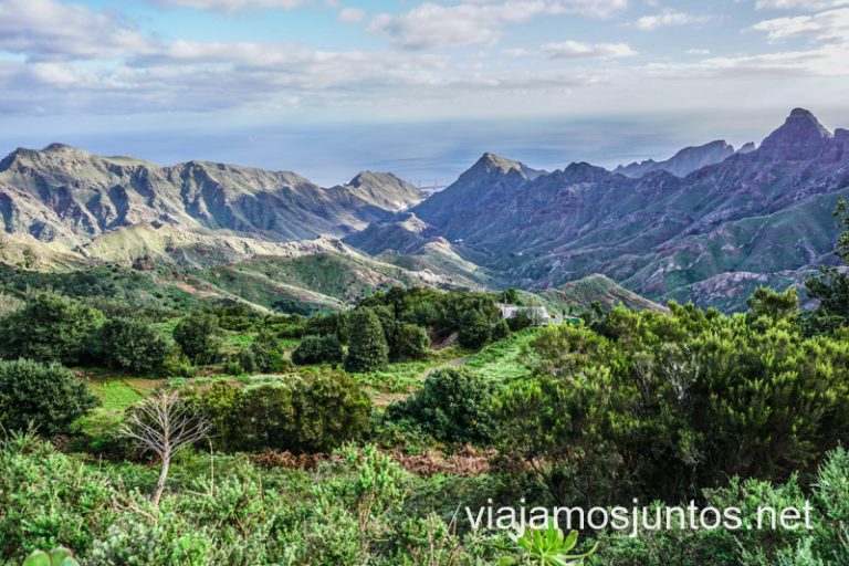 Vistas desde el Parque Rural de Anaga a la costa.