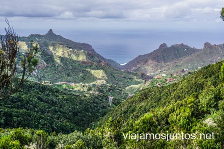 Vistas desde un mirador en el parque Rural de Anaga.