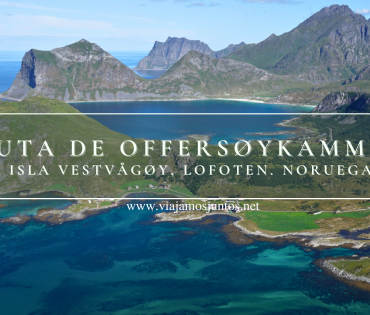 Ruta de senderismo a Offersøykammen, Vestvågøy, las islas Lofoten, Noruega.