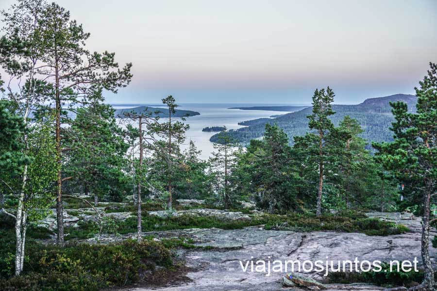 Reserva Natural Skuleberget al atardecer.