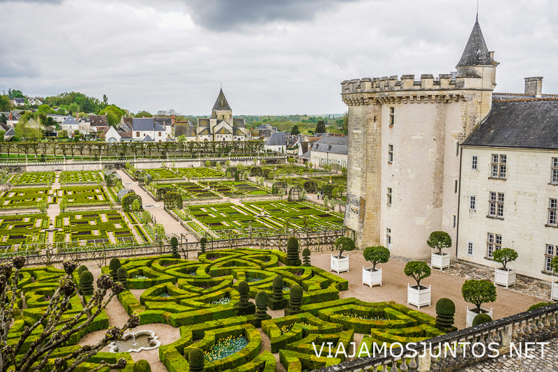 Castillo de Villandry, famoso por sus jardines.