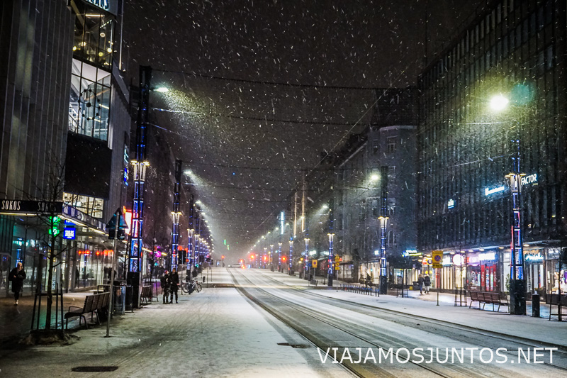 Una nevadita en Finlandia