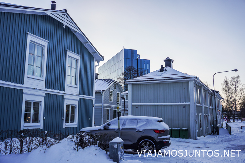 Uno de los apartamentos donde nos alojamos en Suecia en invierno.