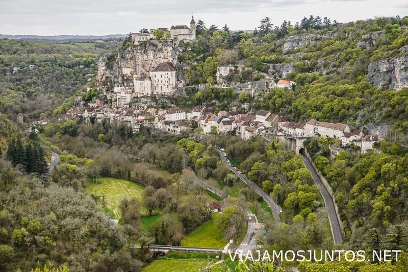 Mirador panorámico de Rocamadour y el valle del Alzou