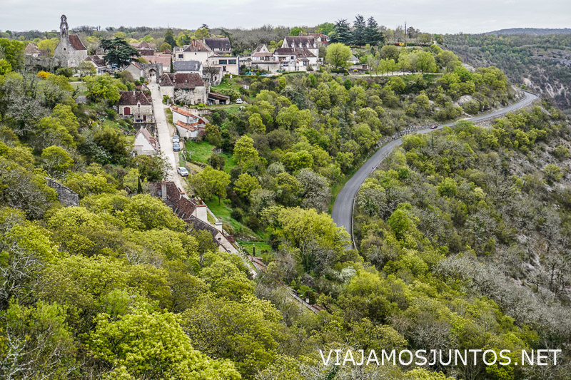 Vista panorámica de los alrededores de Rocamadour en Occitania